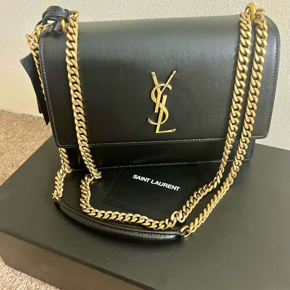 COPY - YSL Sunset Medium Chain Bag in Smooth Leather